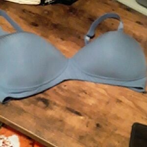 NWOT Auden 2x Slate Blue Tshirt Soft & Comfy Padded Wirefree Bra